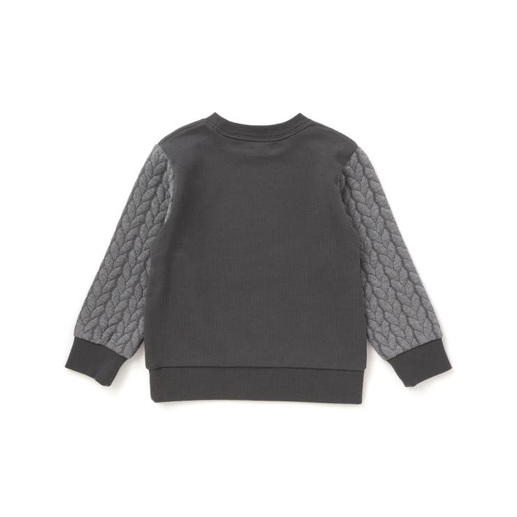 【店舗限定】裏毛×袖キルトジャガードトレーナー(95~160cm) | BeBe Petits Pois Vert | 詳細画像8 