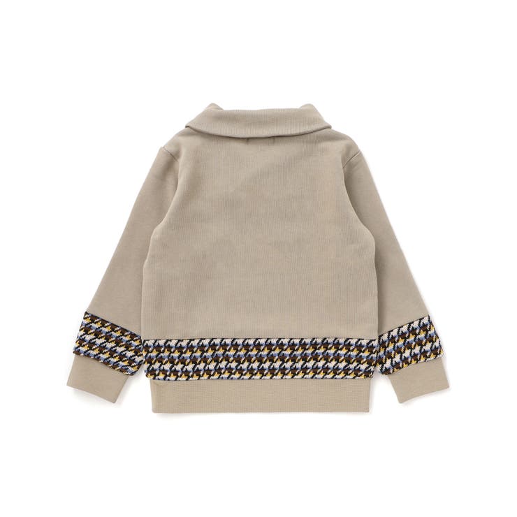 ショールカラー裏毛×ノルディック切り替えトレーナー | BeBe Petits Pois Vert | 詳細画像10 