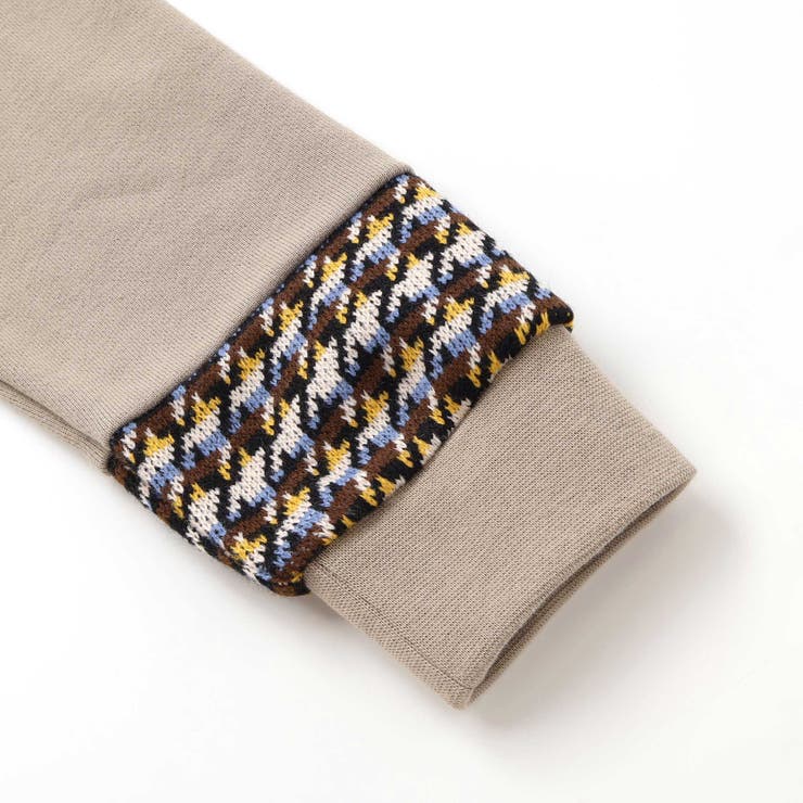 ショールカラー裏毛×ノルディック切り替えトレーナー | BeBe Petits Pois Vert | 詳細画像13 