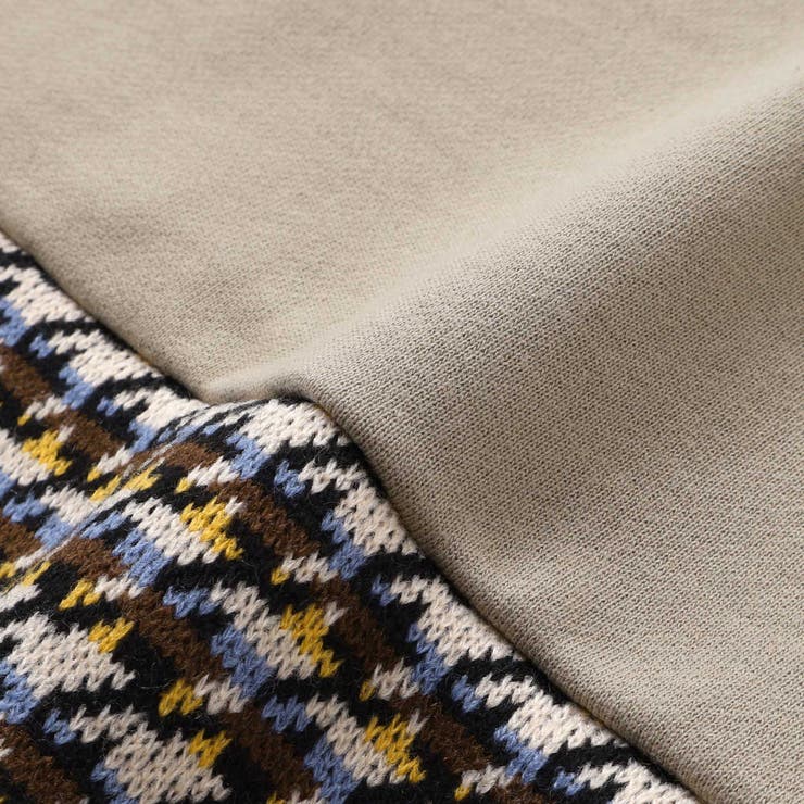 ショールカラー裏毛×ノルディック切り替えトレーナー | BeBe Petits Pois Vert | 詳細画像16 