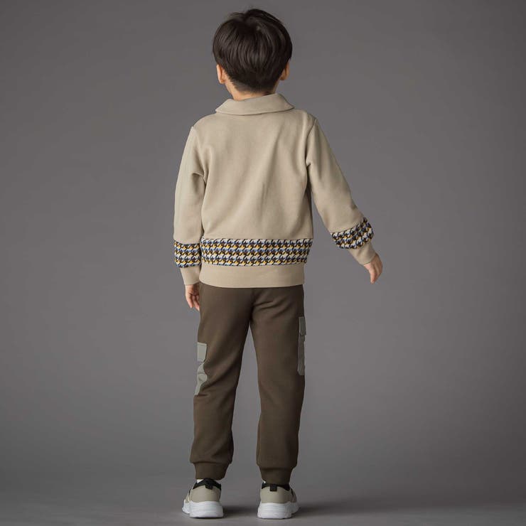 ショールカラー裏毛×ノルディック切り替えトレーナー | BeBe Petits Pois Vert | 詳細画像3 