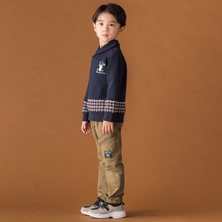 ショールカラー裏毛×ノルディック切り替えトレーナー | BeBe Petits Pois Vert | 詳細画像5 