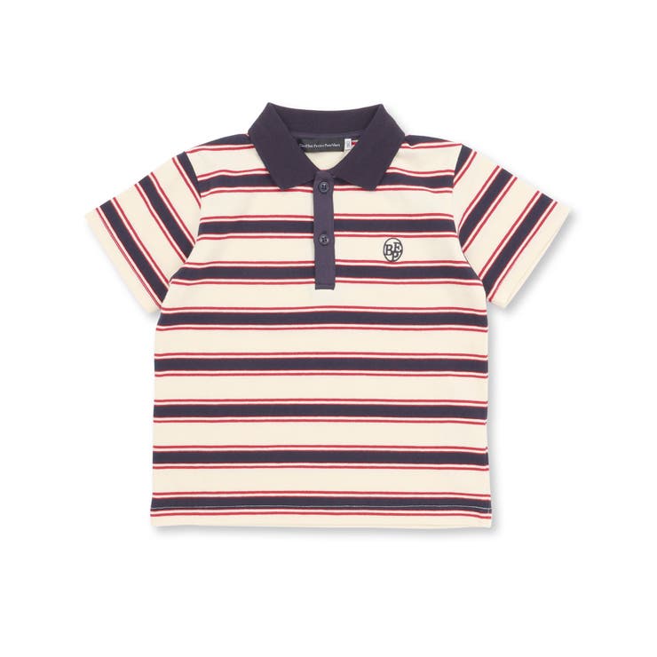 【お揃い】マルチボーダー半袖ポロシャツ(95~150cm) | BeBe Petits Pois Vert | 詳細画像10 