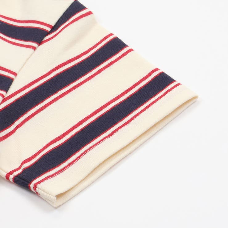 【お揃い】マルチボーダー半袖ポロシャツ(95~150cm) | BeBe Petits Pois Vert | 詳細画像13 