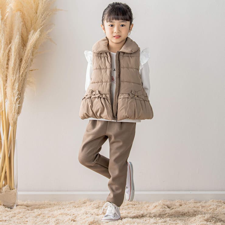 【店舗限定】ダンボールニットウエストリボンパンツ(95~150cm) | BeBe Petits Pois Vert | 詳細画像5 