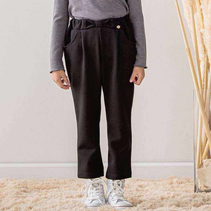 【店舗限定】ダンボールニットウエストリボンパンツ(95~150cm) | BeBe Petits Pois Vert | 詳細画像6 
