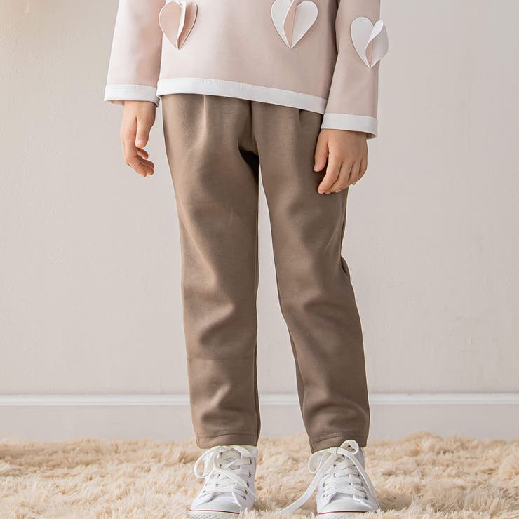 ブラウン | 【店舗限定】ダンボールニットウエストリボンパンツ(95~150cm) | BeBe Petits Pois Vert