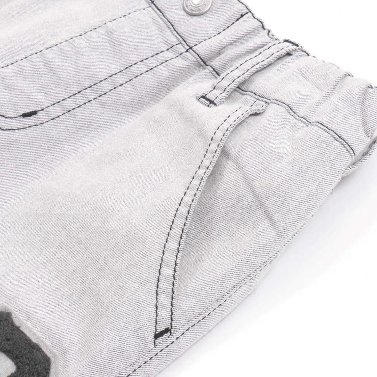 サガラ刺しゅうワッペン付きデニムロングパンツ(95~150cm) | BeBe Petits Pois Vert | 詳細画像16 