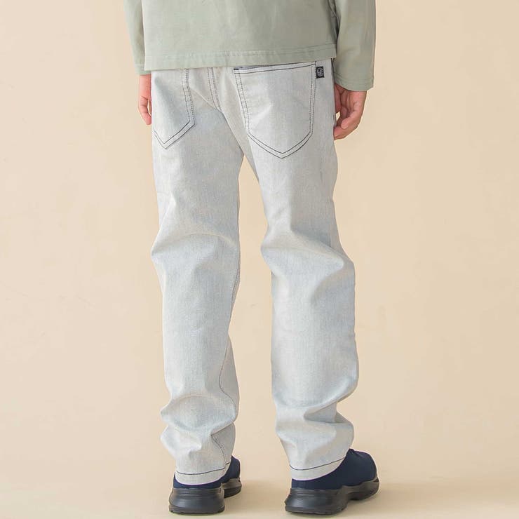 サガラ刺しゅうワッペン付きデニムロングパンツ(95~150cm) | BeBe Petits Pois Vert | 詳細画像8 