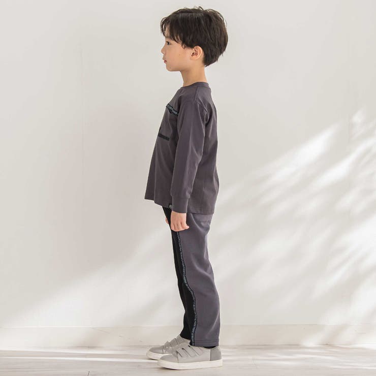 【店舗限定】ポンチロゴライン切り替えパンツ(95~160cm) | BeBe Petits Pois Vert | 詳細画像3 