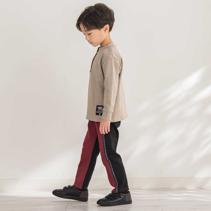 【店舗限定】ポンチロゴライン切り替えパンツ(95~160cm) | BeBe Petits Pois Vert | 詳細画像6 