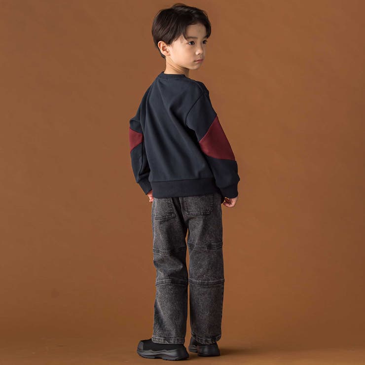 【店舗限定】切り替えストレッチデニムロングパンツ(95~160cm) | BeBe Petits Pois Vert | 詳細画像4 