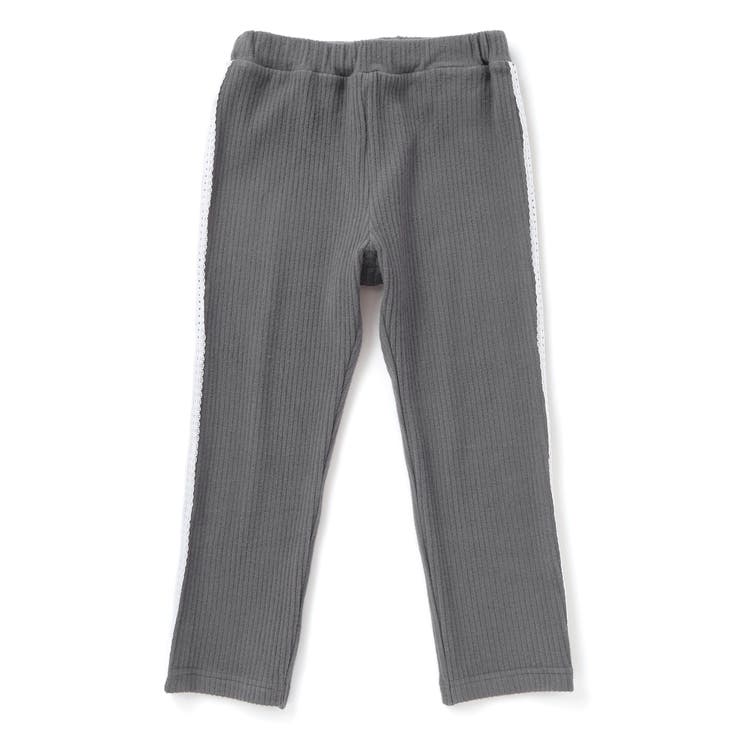 ブラック系 | 【店舗限定】レースライン起毛リブレギンス(95~150cm) | BeBe Petits Pois Vert