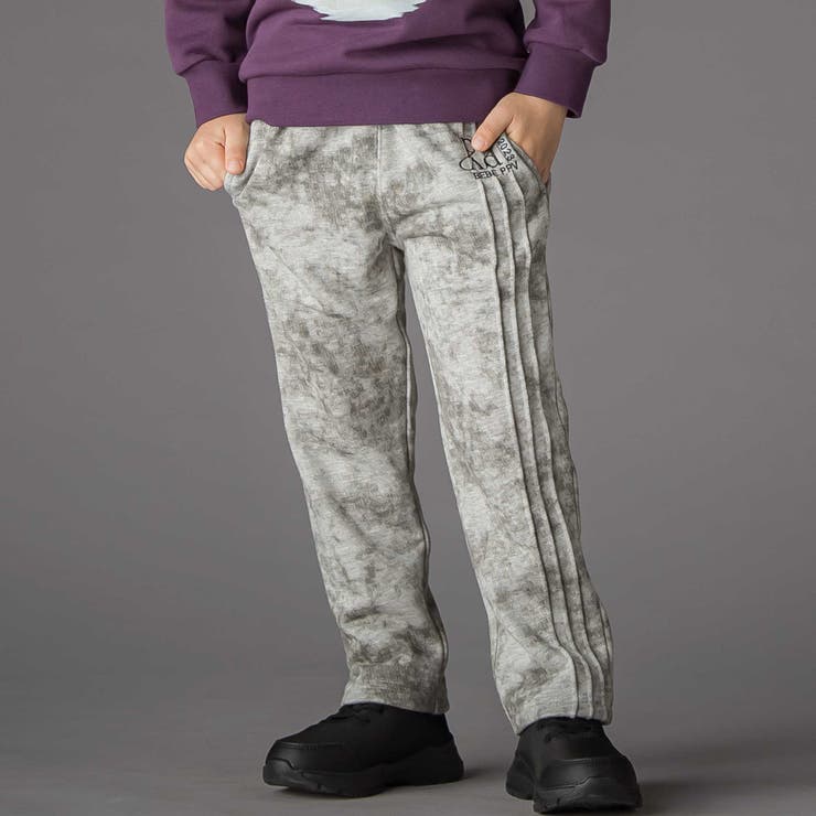 グレー系 | 【店舗限定】タイダイ柄裏毛ロングパンツ(95~150cm) | BeBe Petits Pois Vert