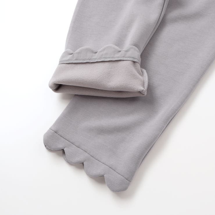 【店舗限定】裏起毛ポンチ裾スカラップロングパンツ(95~150cm) | BeBe Petits Pois Vert | 詳細画像13 