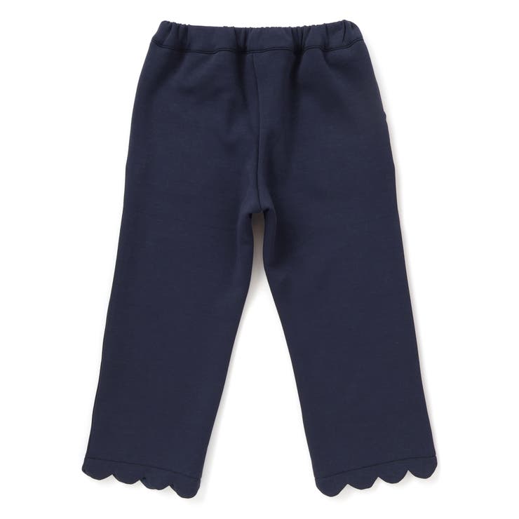 【店舗限定】裏起毛ポンチ裾スカラップロングパンツ(95~150cm) | BeBe Petits Pois Vert | 詳細画像17 