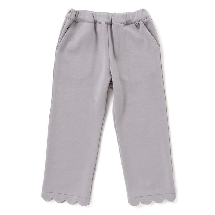 【店舗限定】裏起毛ポンチ裾スカラップロングパンツ(95~150cm) | BeBe Petits Pois Vert | 詳細画像8 