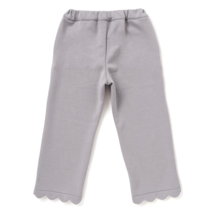【店舗限定】裏起毛ポンチ裾スカラップロングパンツ(95~150cm) | BeBe Petits Pois Vert | 詳細画像9 