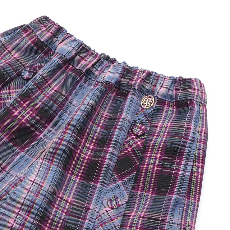 マドラスチェックくるみボタン切り替えショートパンツ(95~150cm) | BeBe Petits Pois Vert | 詳細画像10 