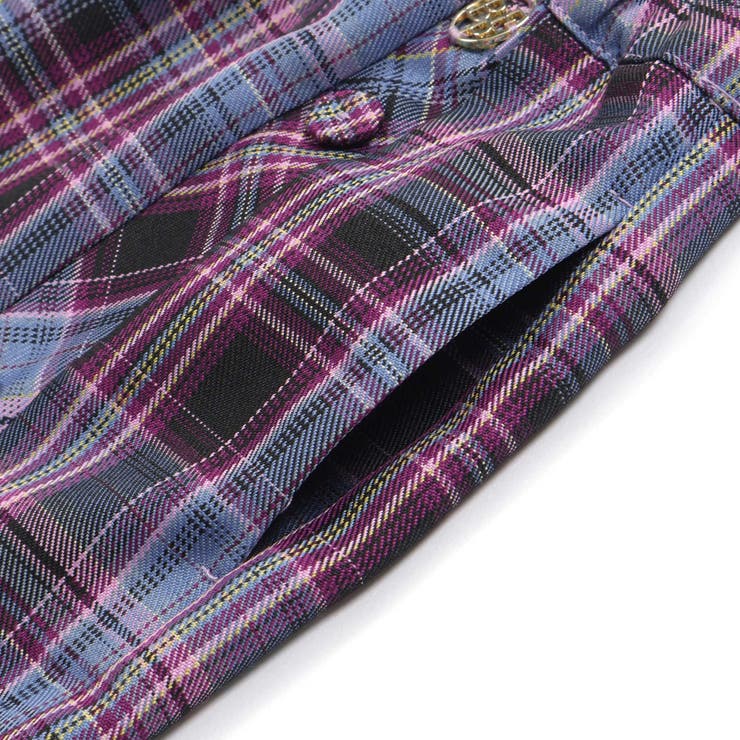 マドラスチェックくるみボタン切り替えショートパンツ(95~150cm) | BeBe Petits Pois Vert | 詳細画像11 