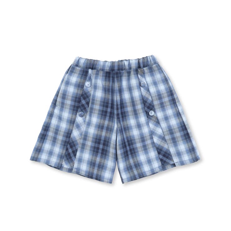 マドラスチェックくるみボタン切り替えショートパンツ(95~150cm) | BeBe Petits Pois Vert | 詳細画像16 