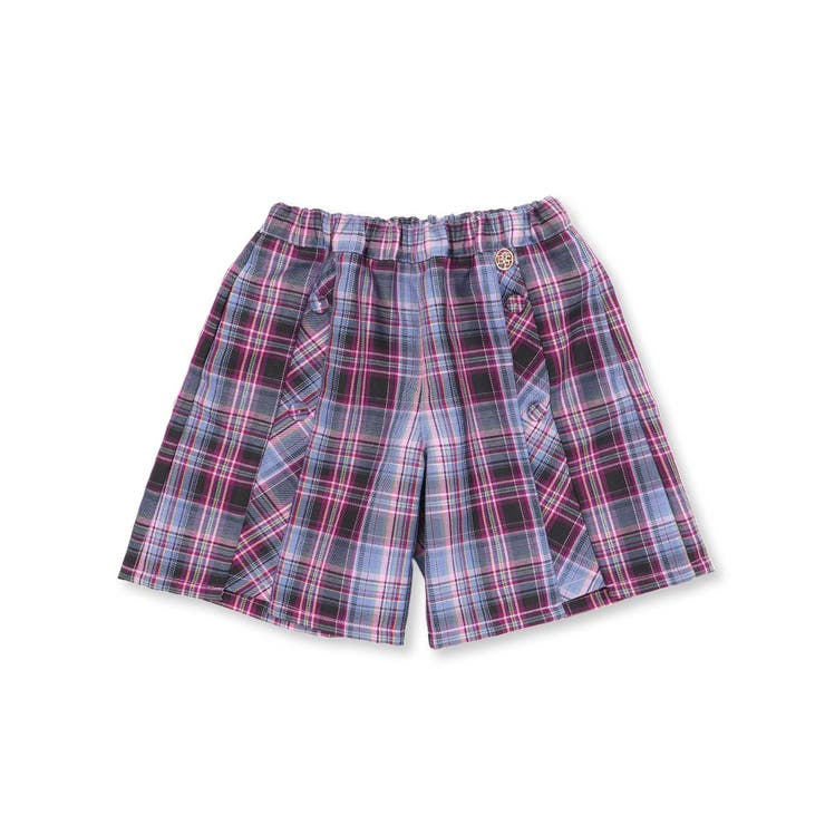 マドラスチェックくるみボタン切り替えショートパンツ(95~150cm) | BeBe Petits Pois Vert | 詳細画像8 