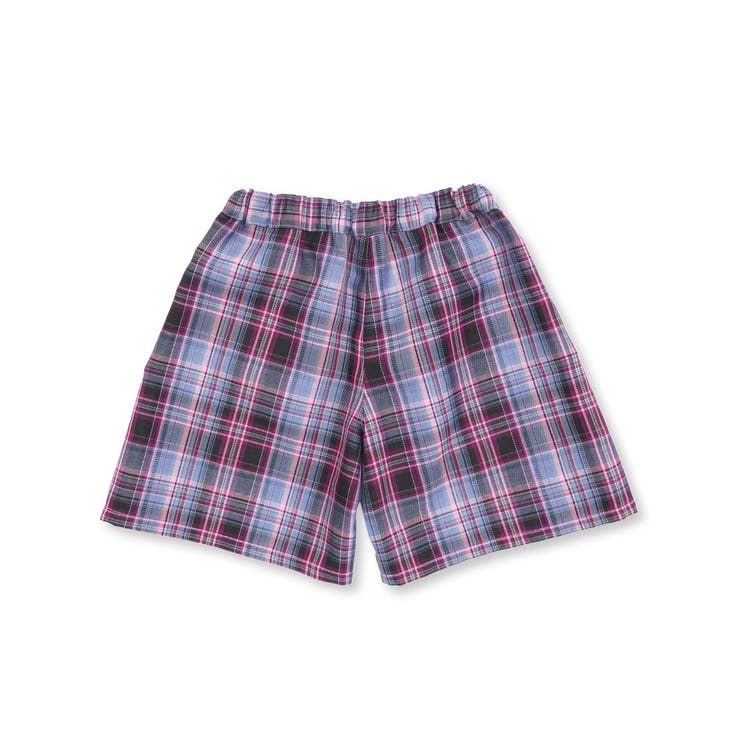 マドラスチェックくるみボタン切り替えショートパンツ(95~150cm) | BeBe Petits Pois Vert | 詳細画像9 
