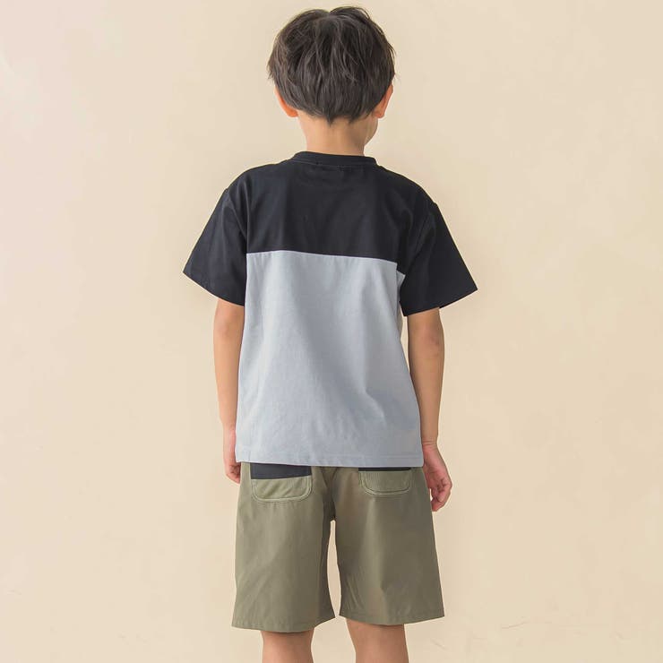 【速乾】配色フラップ水陸両用ハーフパンツ(95~150cm) | BeBe Petits Pois Vert | 詳細画像8 