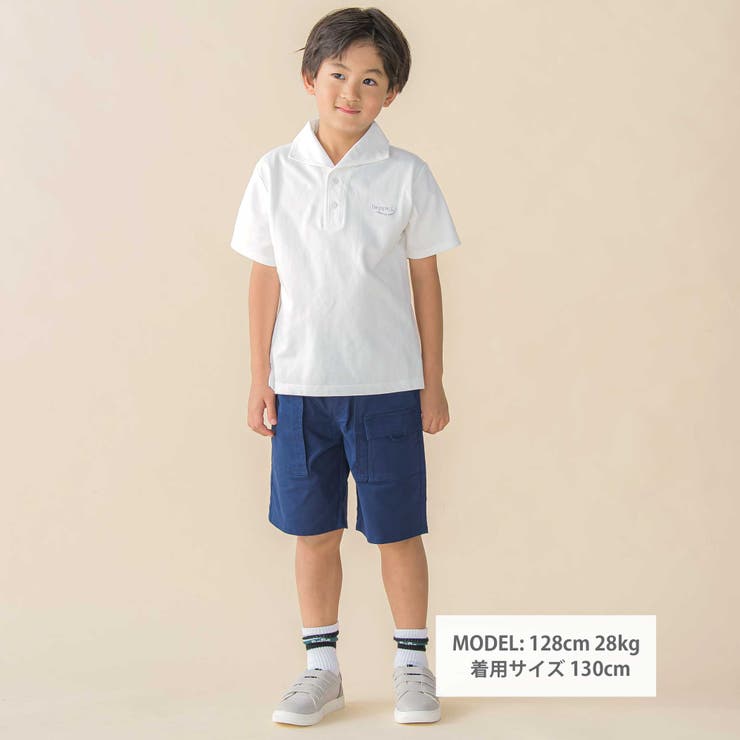 チノストレッチアウトポケットミリタリーハーフパンツ(95~160cm) | BeBe Petits Pois Vert | 詳細画像2 