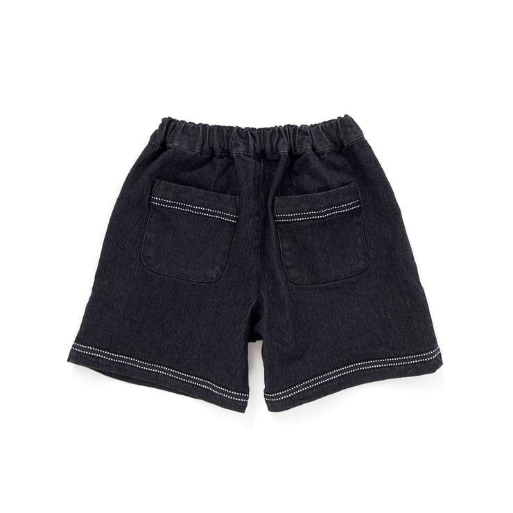 【店舗限定】裾ステッチリボンデニムショートパンツ(95~160cm) | BeBe Petits Pois Vert | 詳細画像7 