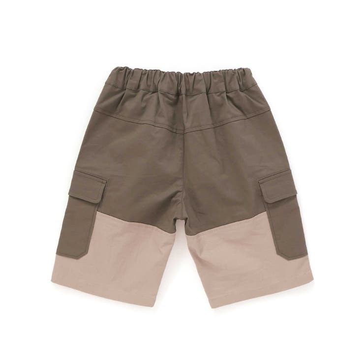 【店舗限定】バイカラーカーゴポケットハーフパンツ(95~150cm) | BeBe Petits Pois Vert | 詳細画像12 