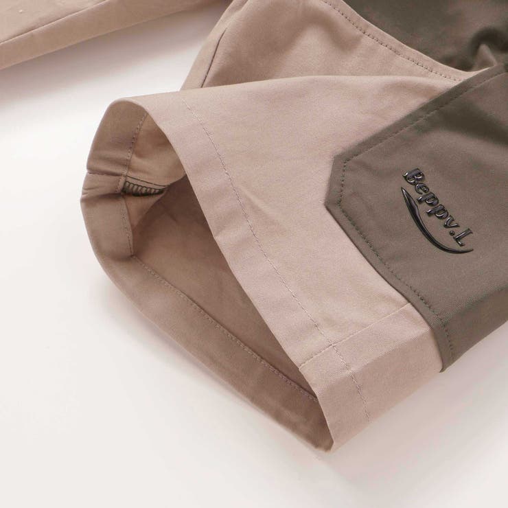 【店舗限定】バイカラーカーゴポケットハーフパンツ(95~150cm) | BeBe Petits Pois Vert | 詳細画像18 