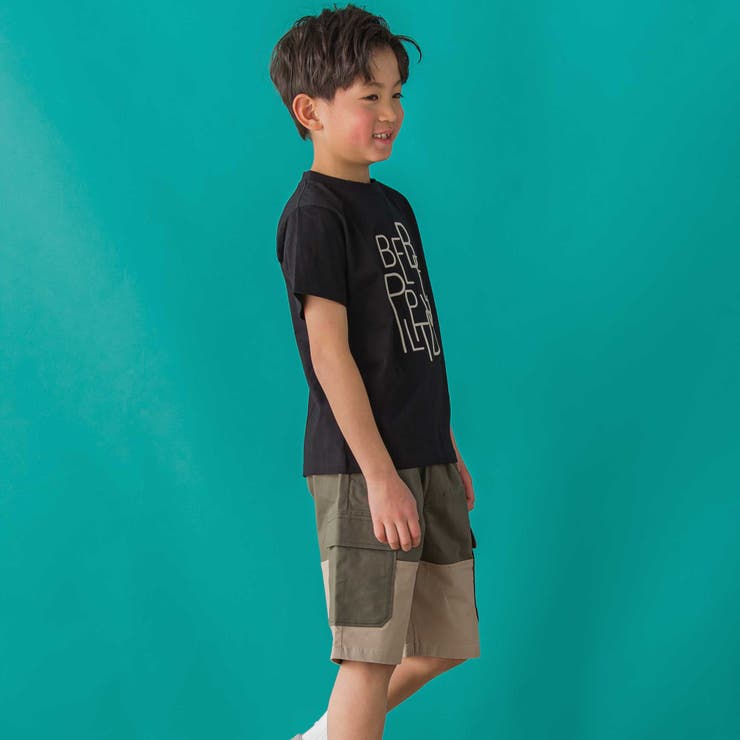 【店舗限定】バイカラーカーゴポケットハーフパンツ(95~150cm) | BeBe Petits Pois Vert | 詳細画像6 