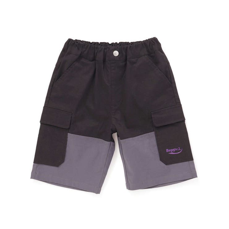 【店舗限定】バイカラーカーゴポケットハーフパンツ(95~150cm) | BeBe Petits Pois Vert | 詳細画像9 