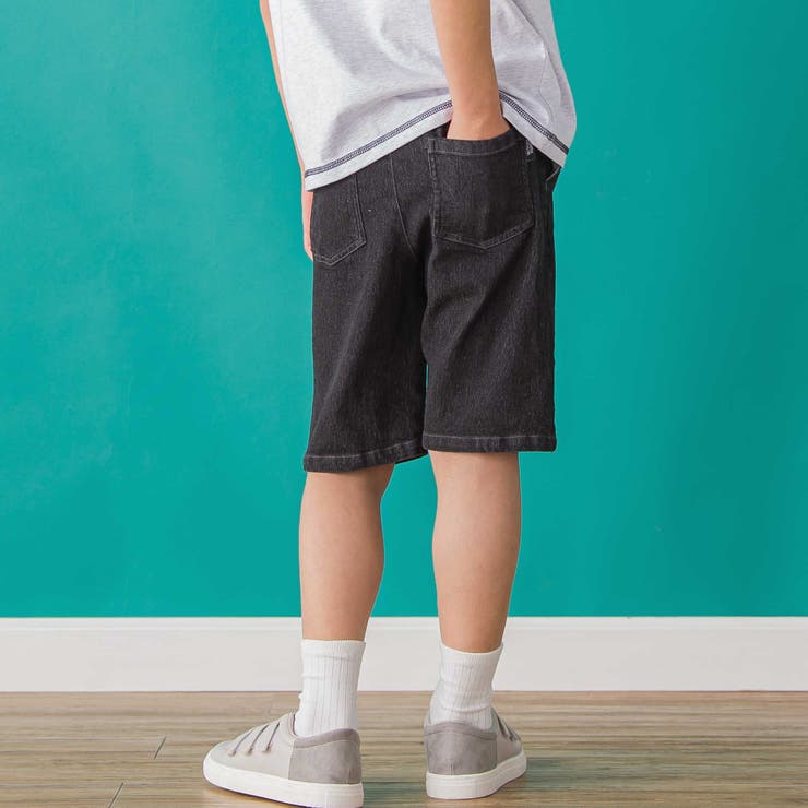 【店舗限定】ワンポイント刺しゅうデニムハーフパンツ(95~150cm) | BeBe Petits Pois Vert | 詳細画像5 