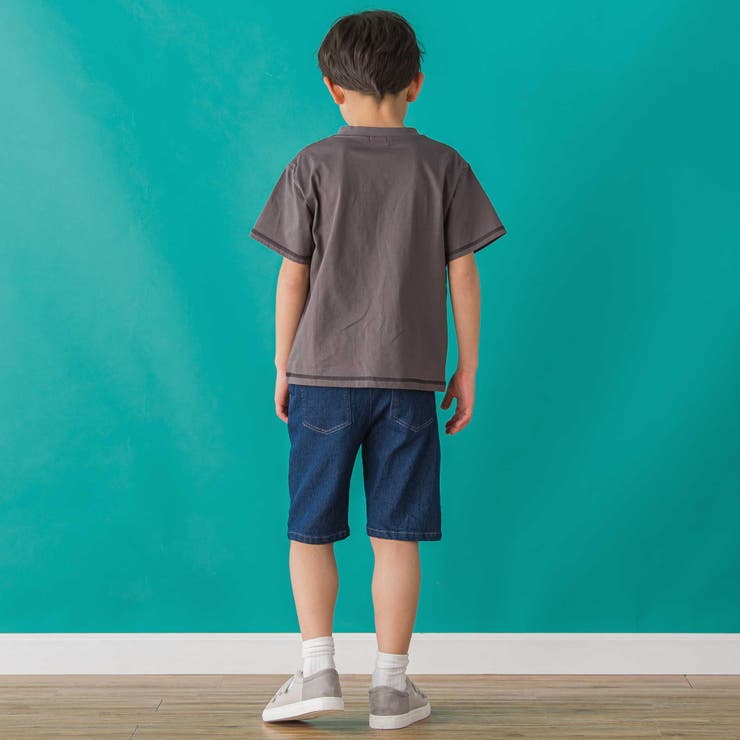 【店舗限定】ワンポイント刺しゅうデニムハーフパンツ(95~150cm) | BeBe Petits Pois Vert | 詳細画像7 