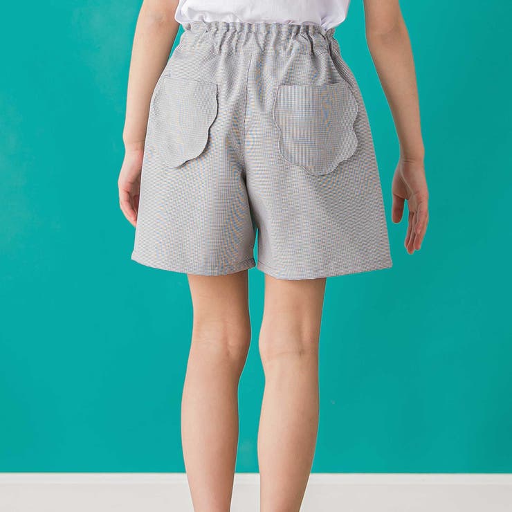 【店舗限定】千鳥格子スカラップポケットショートパンツ(95~160cm) | BeBe Petits Pois Vert | 詳細画像6 