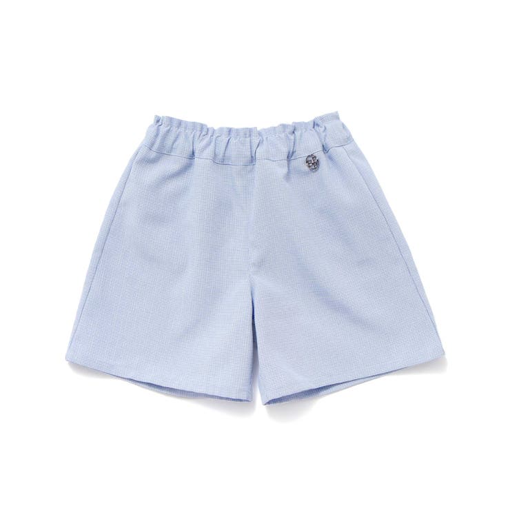 ブルー系 | 【店舗限定】千鳥格子スカラップポケットショートパンツ(95~160cm) | BeBe Petits Pois Vert