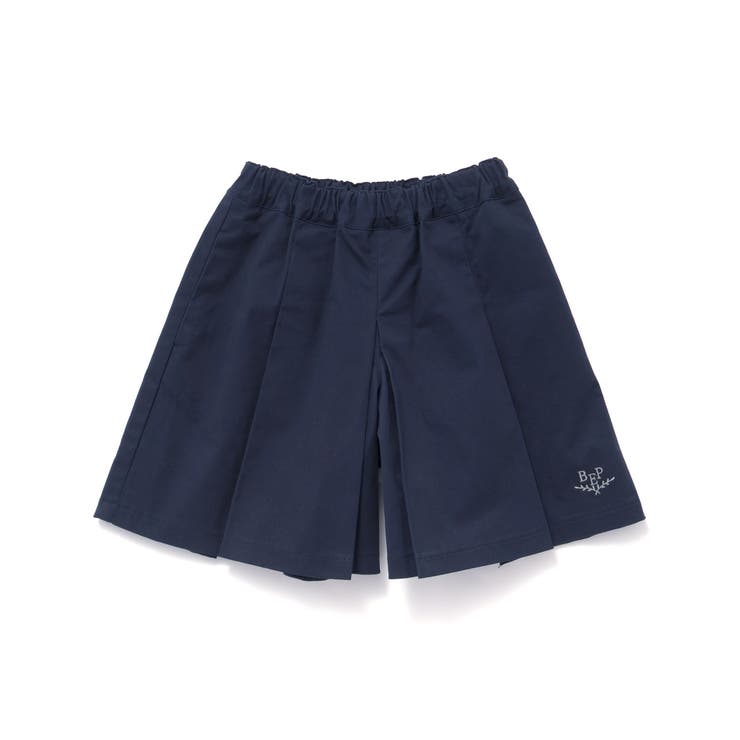 ネイビー | 【店舗限定】ワイドプリーツキュロットパンツ(95~150cm) | BeBe Petits Pois Vert