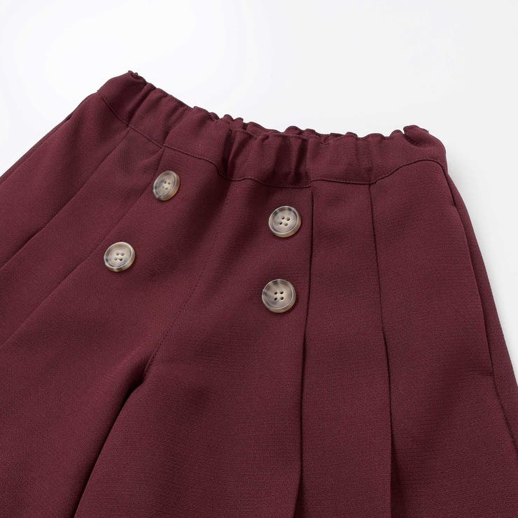 【店舗限定】フロントボタンプリーツキュロットパンツ(95~150cm) | BeBe Petits Pois Vert | 詳細画像11