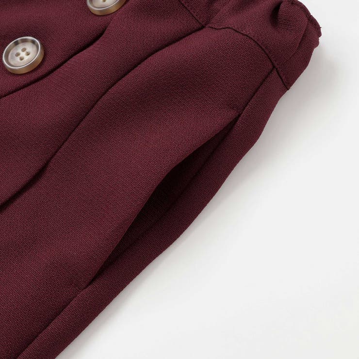 【店舗限定】フロントボタンプリーツキュロットパンツ(95~150cm) | BeBe Petits Pois Vert | 詳細画像13