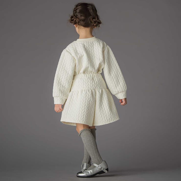 【店舗限定】【お揃い】キルトジャガード切り替えキュロットパンツ(95~160cm… | BeBe Petits Pois Vert | 詳細画像3 