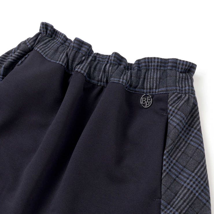 【店舗限定】【お揃い】チェックジャガード切り替えスカート(100~150cm) | BeBe Petits Pois Vert | 詳細画像11 