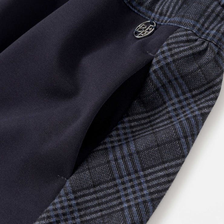 【店舗限定】【お揃い】チェックジャガード切り替えスカート(100~150cm) | BeBe Petits Pois Vert | 詳細画像12 