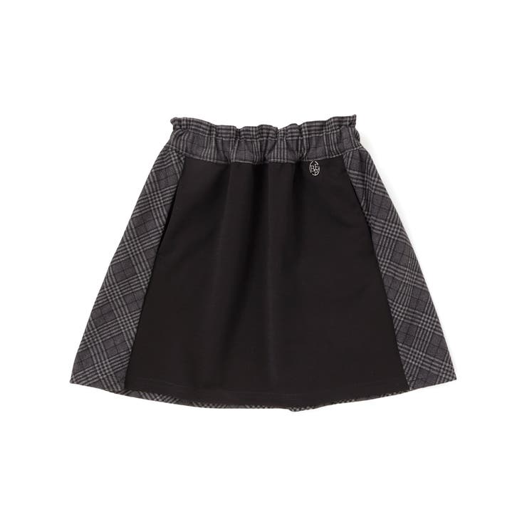 【店舗限定】【お揃い】チェックジャガード切り替えスカート(100~150cm) | BeBe Petits Pois Vert | 詳細画像7 