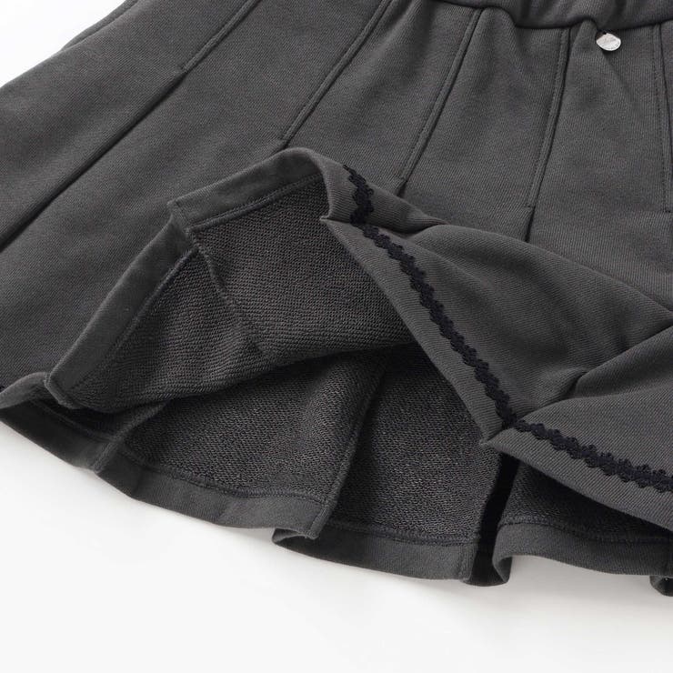 【店舗限定】【お揃い】レーステープポイントタックスカート(100~150cm) | BeBe Petits Pois Vert | 詳細画像14 