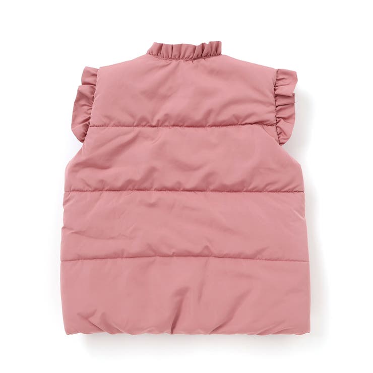 【店舗限定】リボンフリルタフタ中綿ベスト(95~150cm) | BeBe Petits Pois Vert | 詳細画像7 