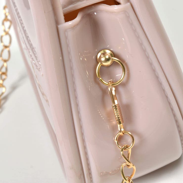 【店舗限定】チェーン付きビニールミニバッグ | BeBe Petits Pois Vert | 詳細画像12 