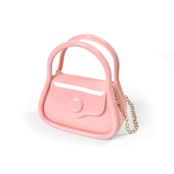 ピンク | 【店舗限定】チェーン付きビニールミニバッグ | BeBe Petits Pois Vert