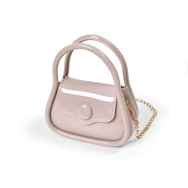 ベージュ | 【店舗限定】チェーン付きビニールミニバッグ | BeBe Petits Pois Vert